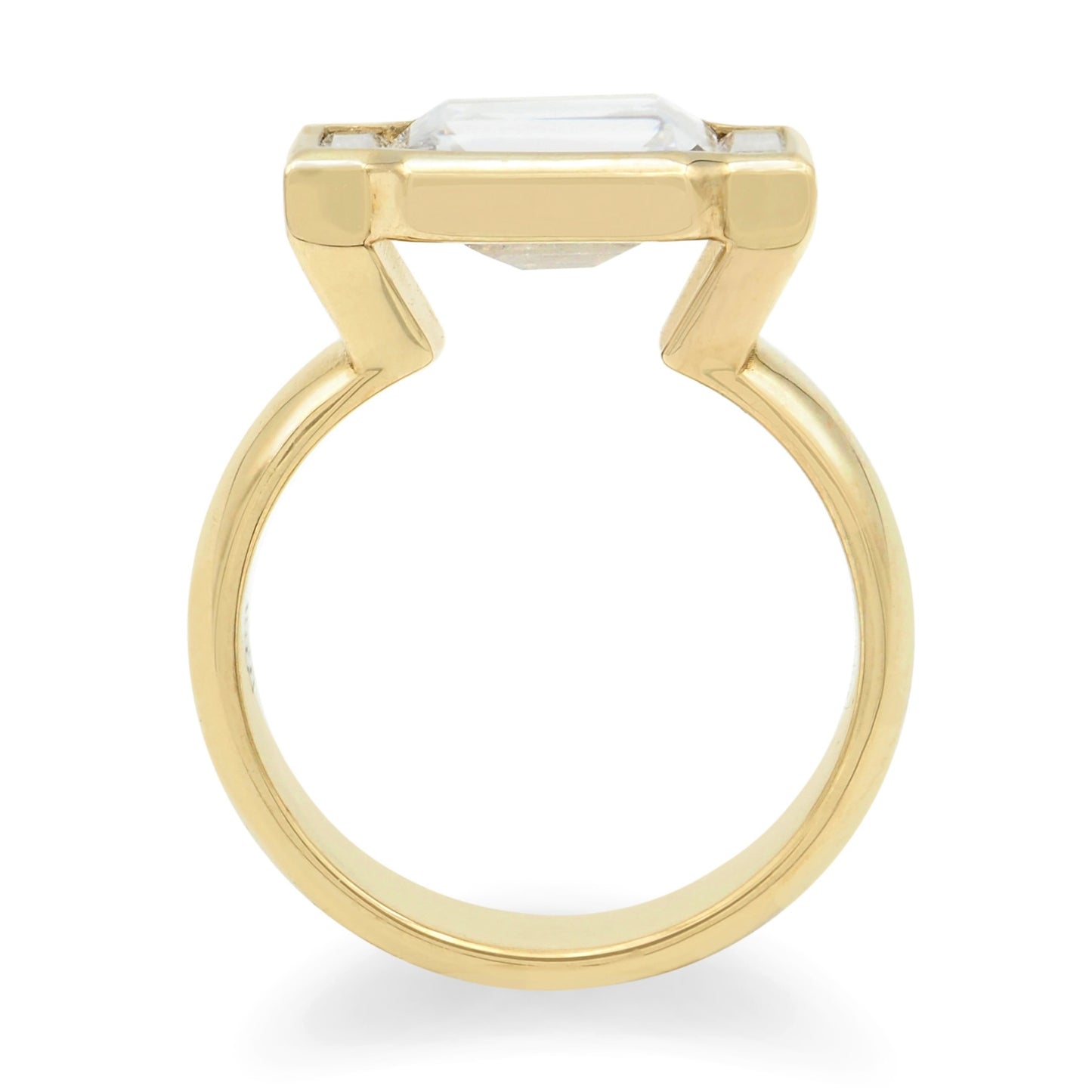 Mahan Ring • White Diamond • Yellow Gold