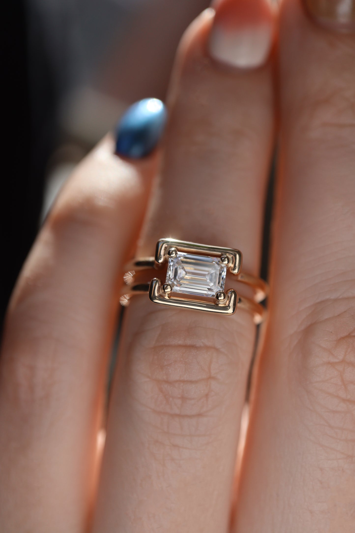 Raine Ring • White Diamond • Yellow Gold
