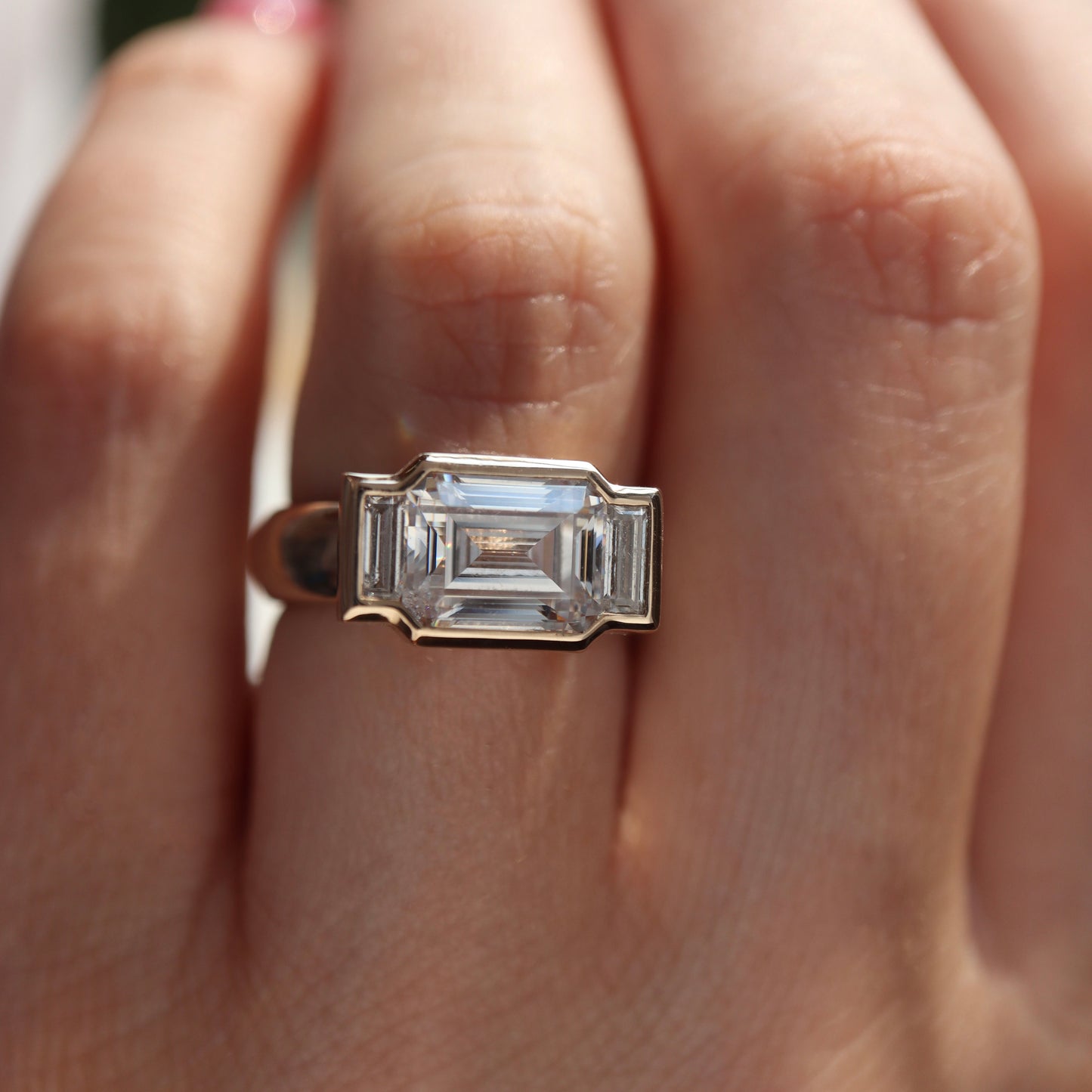Mahan Ring • White Diamond • Yellow Gold