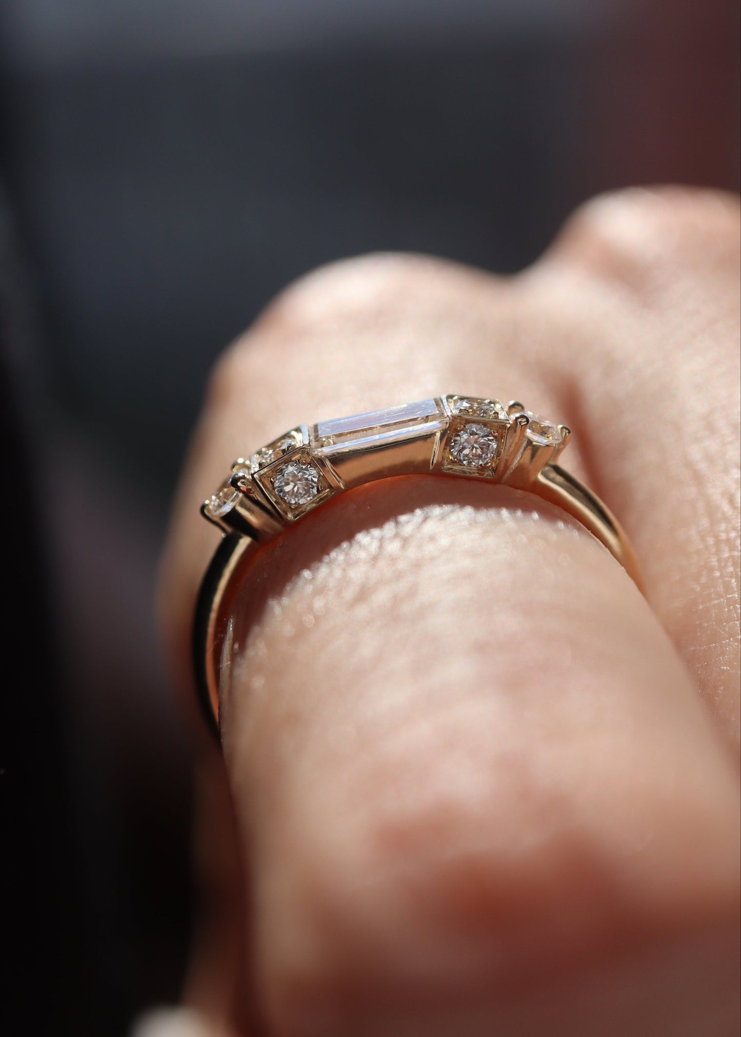Lisa Ring • White Diamond • Yellow Gold