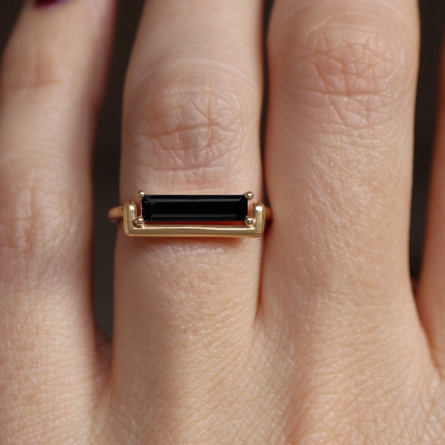 May Ring • Black Spinel • Yellow Gold •