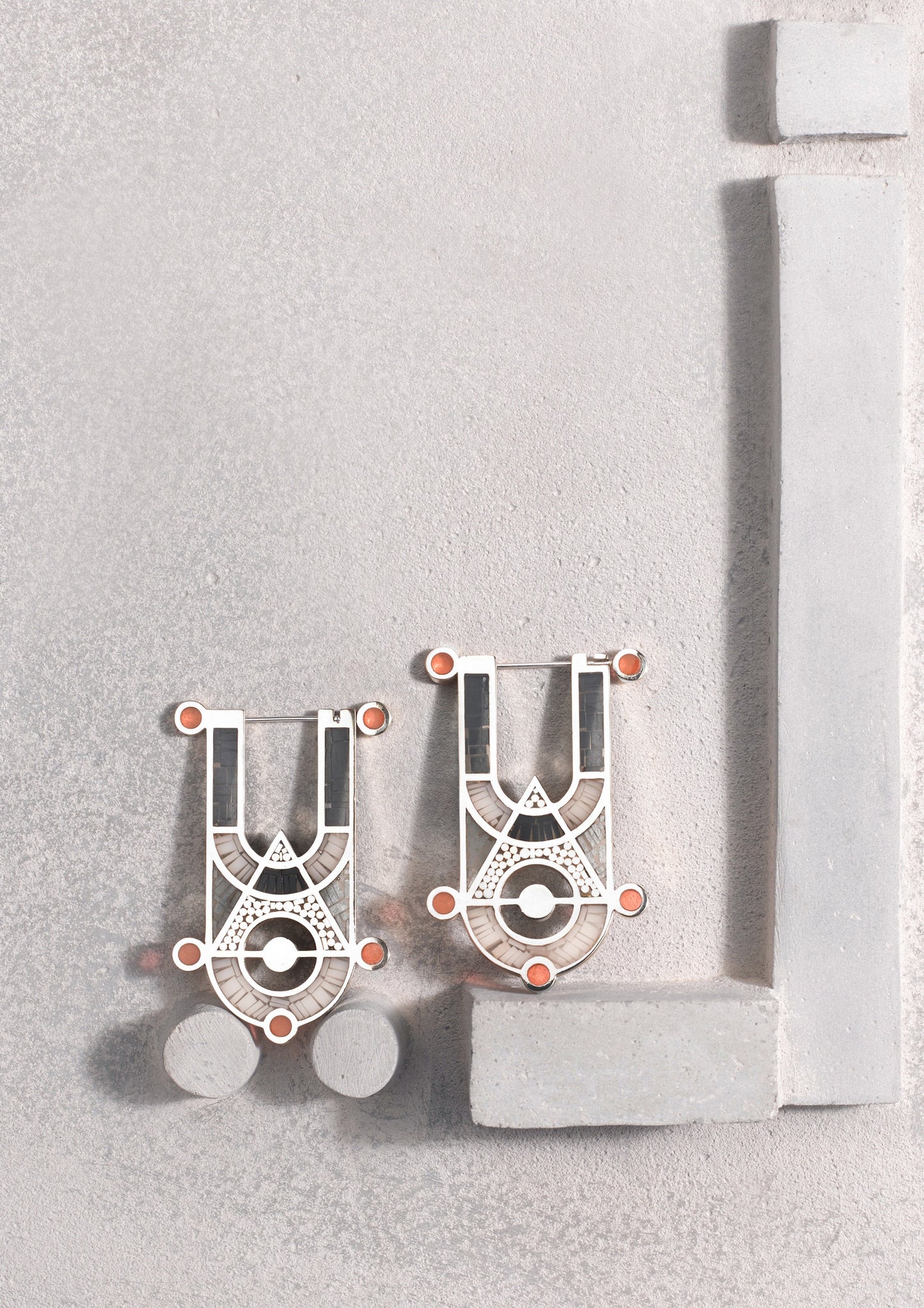 High Priestess Earrings - Grey - Silver