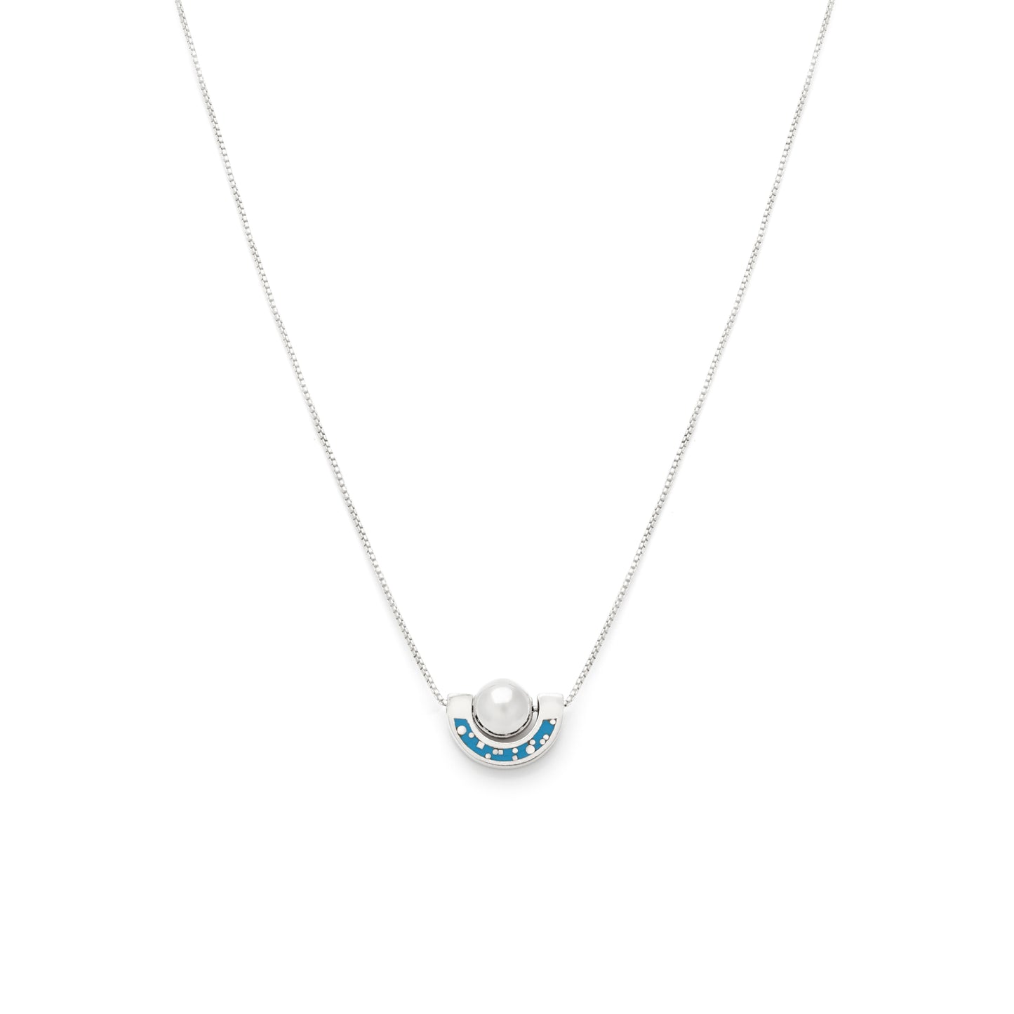 Dia Necklace • Silver • Blue