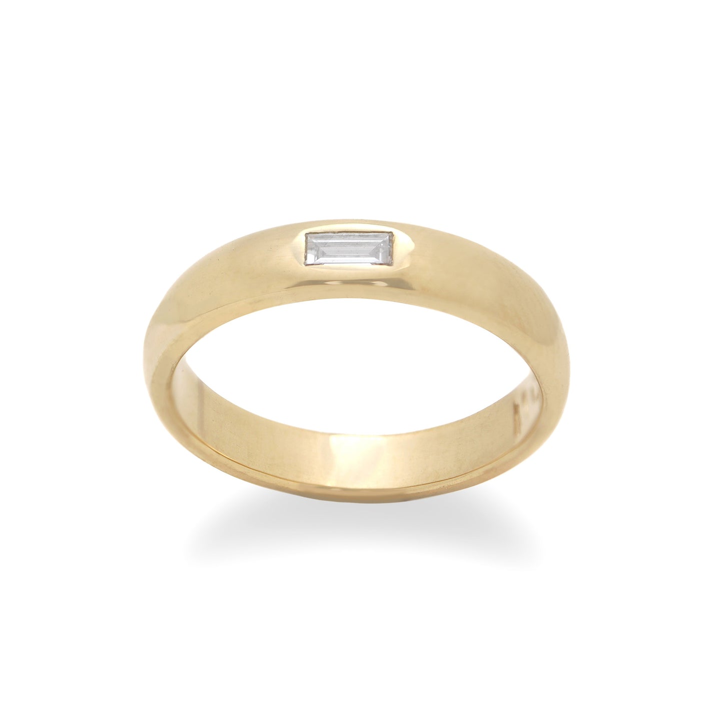Ring Diamond Ring Diamond Wedding Ring Erica Leal Jewelry Engagement jewelry Wedding Jewellery Wedding Jewelry Handmade Ring Handmade Jewellery Handmade Jewelry Made in Vancouver Modern Wedding Band Baguette Diamond Flush Setting Erica Leal Jewellery