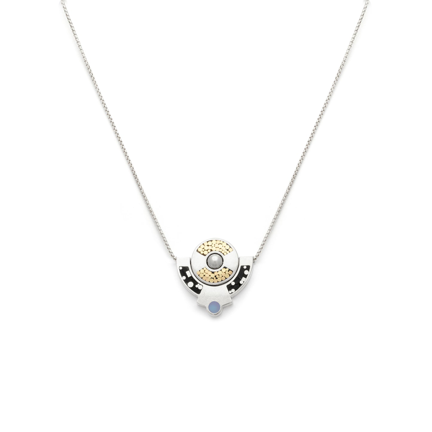 Petit Lapin Necklace • Silver • Black/Blue