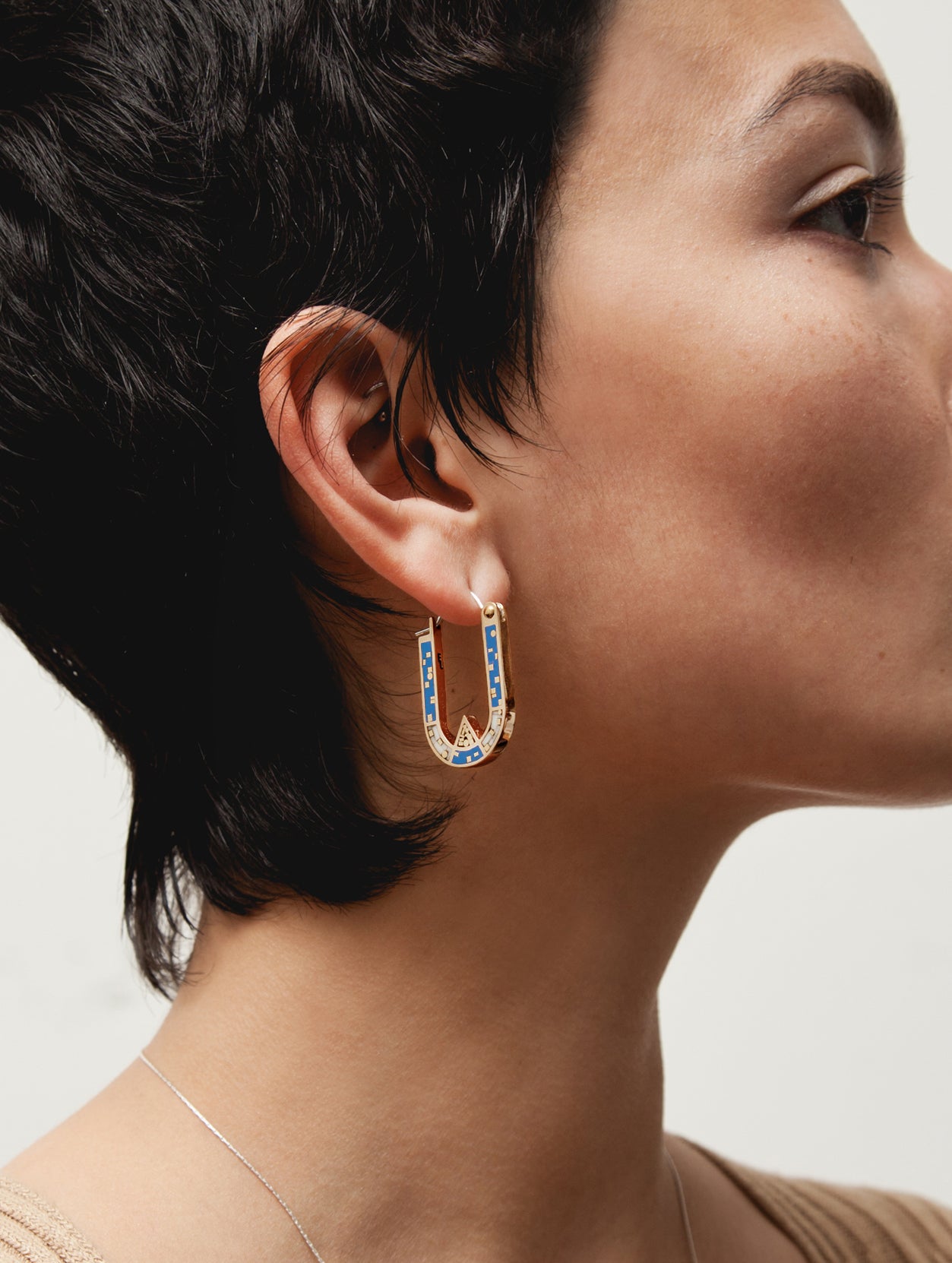 Wray Earrings Bronze/Blue