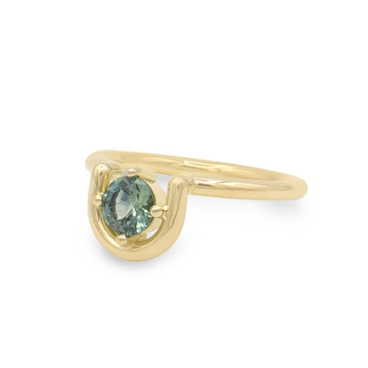 Lindy Ring • Blue/green Montana Sapphire •