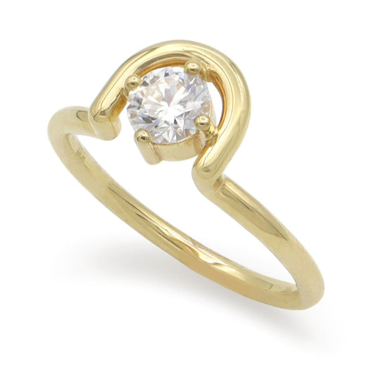Lindy Ring • White Diamond • Yellow Gold