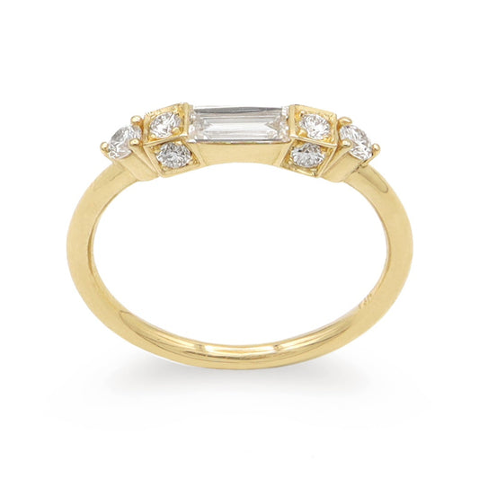 Lisa Ring • White Diamond • Yellow Gold