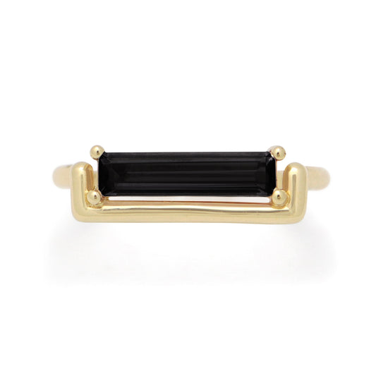 May Ring • Black Spinel • Yellow Gold •
