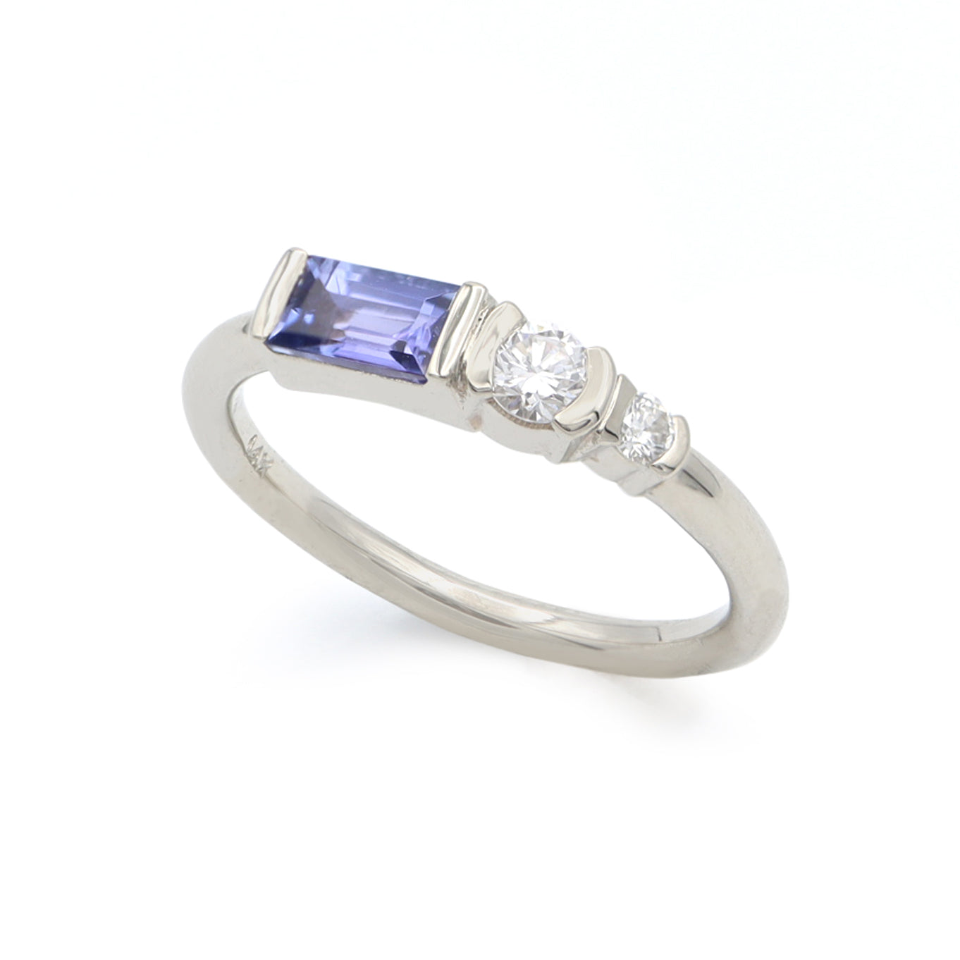 Zoe Ring • Sapphire • Diamond • 14K White Gold