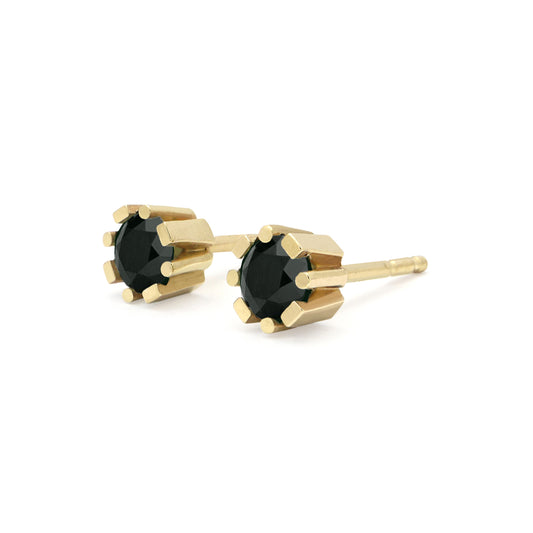 Anne Studs • Black Diamond • 14K Yellow Gold