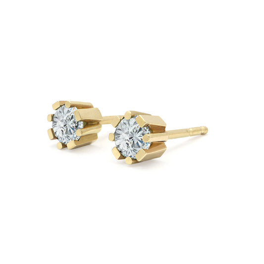 Anne Studs • Diamond • 14K Yellow Gold