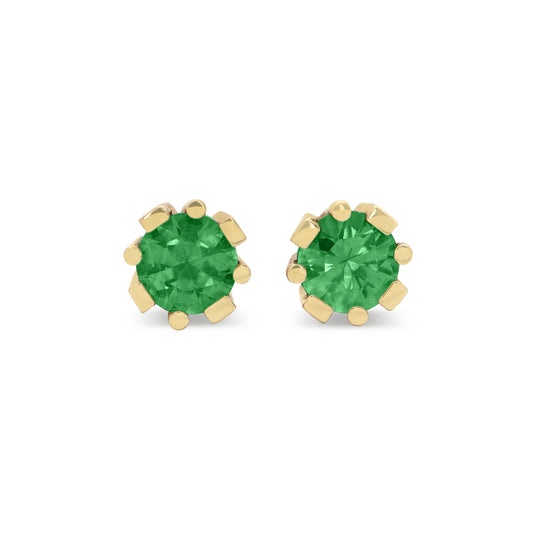 Anne Studs • Emerald • 14K Yellow Gold