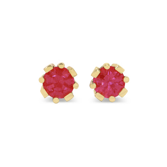 Anne Studs • Ruby • 14K Yellow Gold
