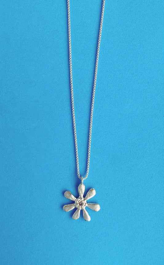 CZ Daisy Pendant