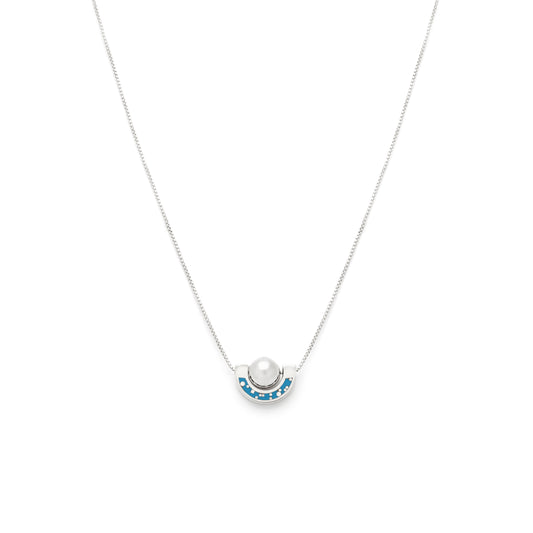 Dia Necklace • Silver • Blue