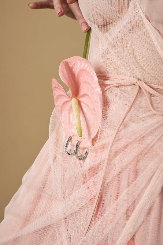 Wray Earrings • Bronze • Blue