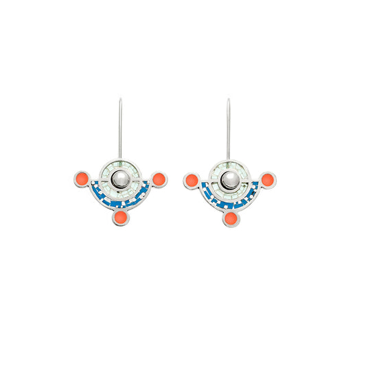 Molly Earrings • Silver • Blue