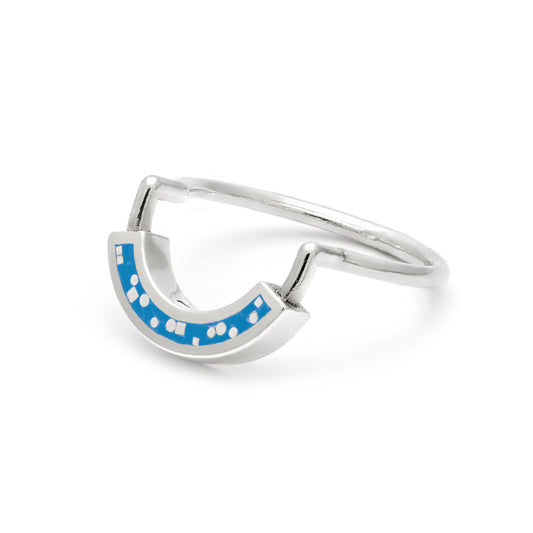 Pacis Ring • Silver • Mosaic Inlay • Blue