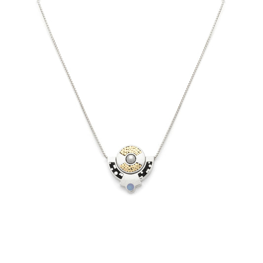 Petit Lapin Necklace • Silver • Black/Blue