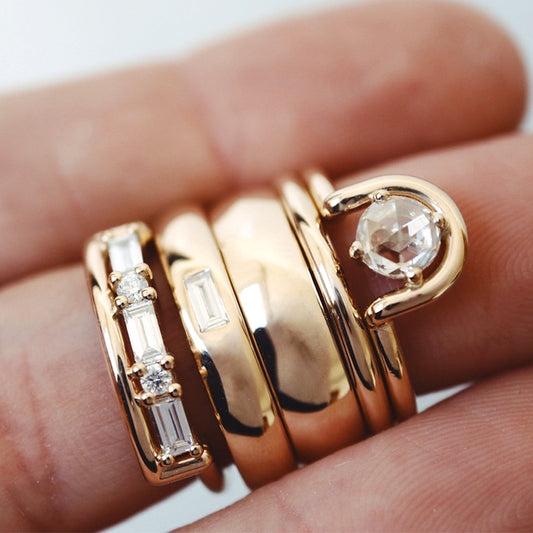 Rounded Band Ring Gold Ring Gold Wedding Ring Gold Wedding Band Erica Leal Jewellery Erica Leal Jewelry Vancouver Jeweler Vancouver Jeweller Handmade Ring Handmade jewellery