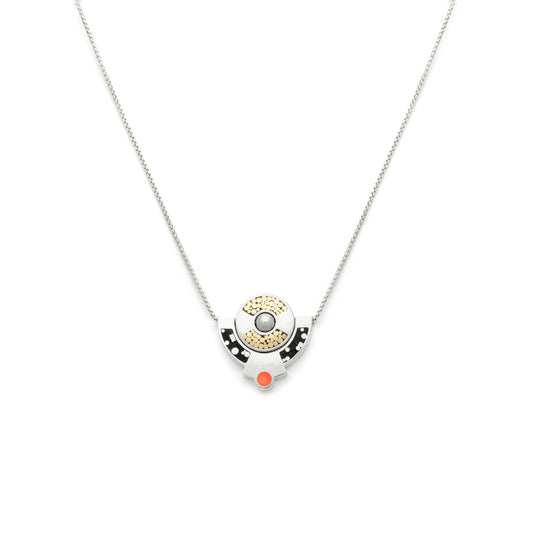 Petit Lapin Necklace • Silver • Black/Peach